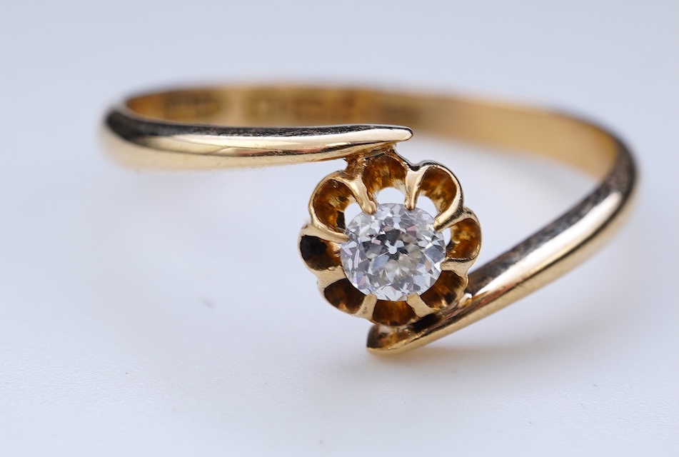 A diamond ring, circa 1906